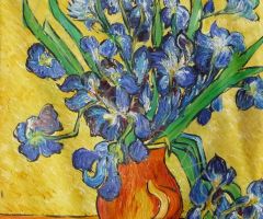 Copia Jarrn con Lirios Van Gogh 60x50