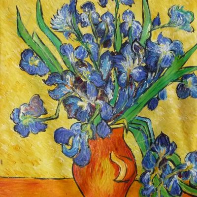 Copia Jarrn con Lirios Van Gogh 60x50