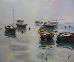 Barcas en la Niebla II