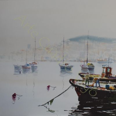 Vigo entre la niebla 76x56 Vigo entre la niebla 76x56