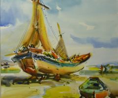 Barcos en Tierra - 47x54 Barcos en Tierra - 47x54