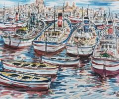 Muelle con Barcos Muelle con Barcos