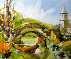 Puente con Iglesia - 63x48 Puente con Iglesia - 63x48