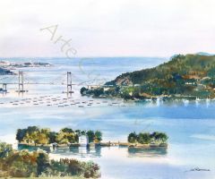 Ria de Vigo con Rande y San Simón 60x45 Ria de Vigo con Rande y San Simón 60x45